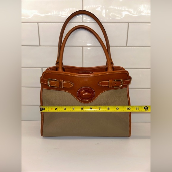 Dooney & Bourke Tan and Brown Leather Tote - Picture 2 of 16